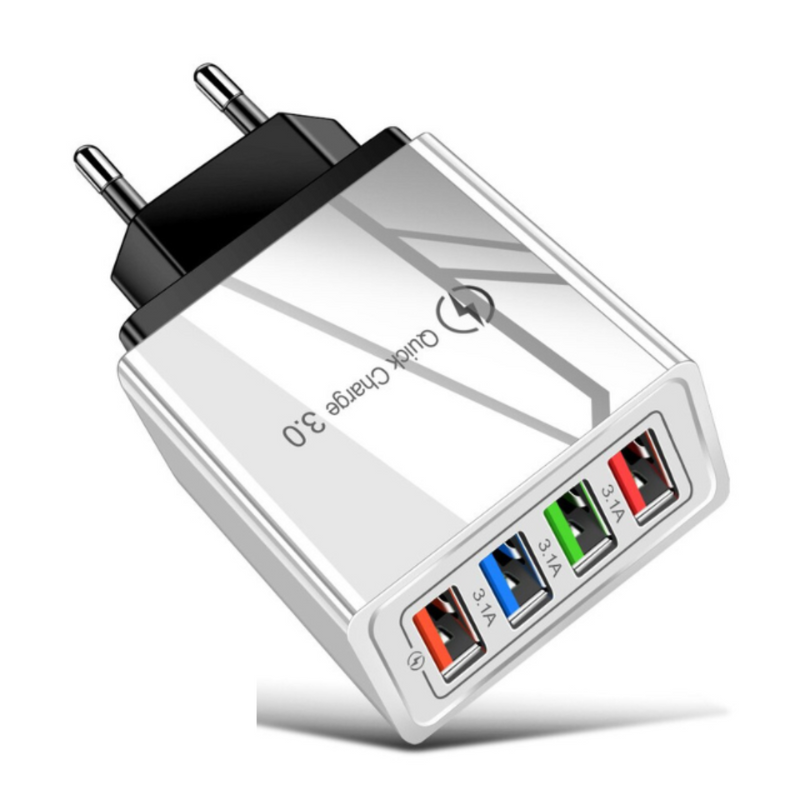 Carregador Turbo 4 Portas Usb 3.0 Quick Charge Produto Novo Original