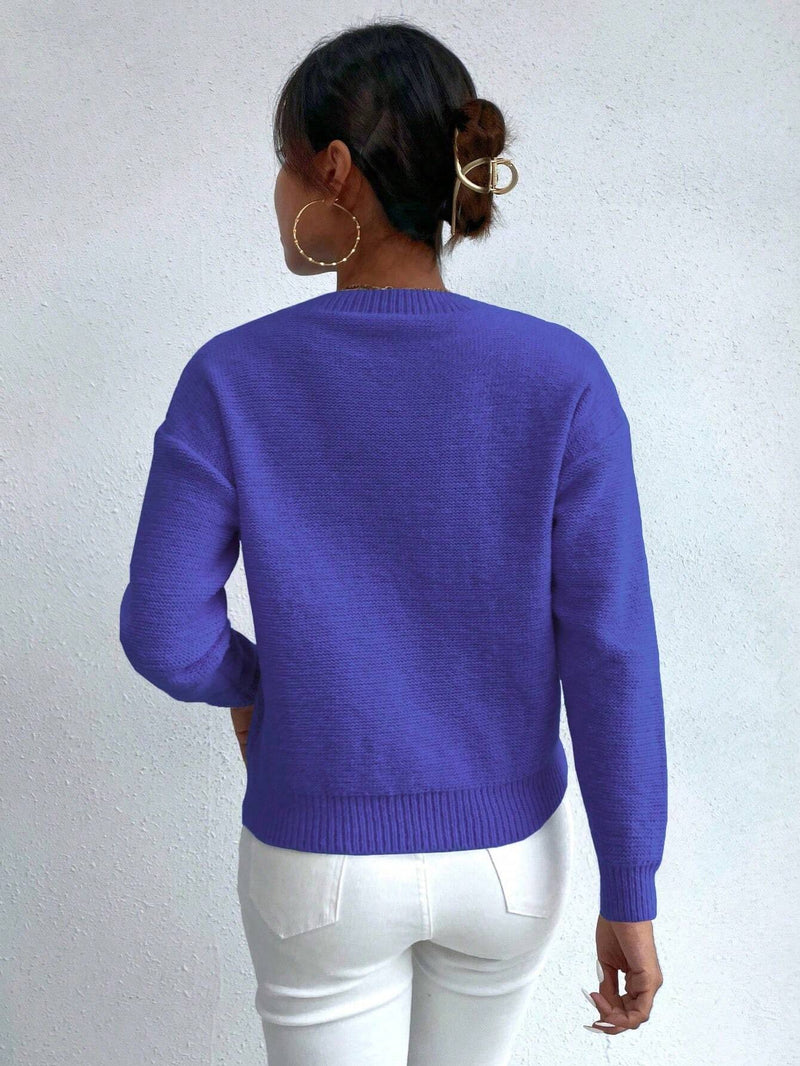 Blusa De Trico Inverno Gabyelle Azul