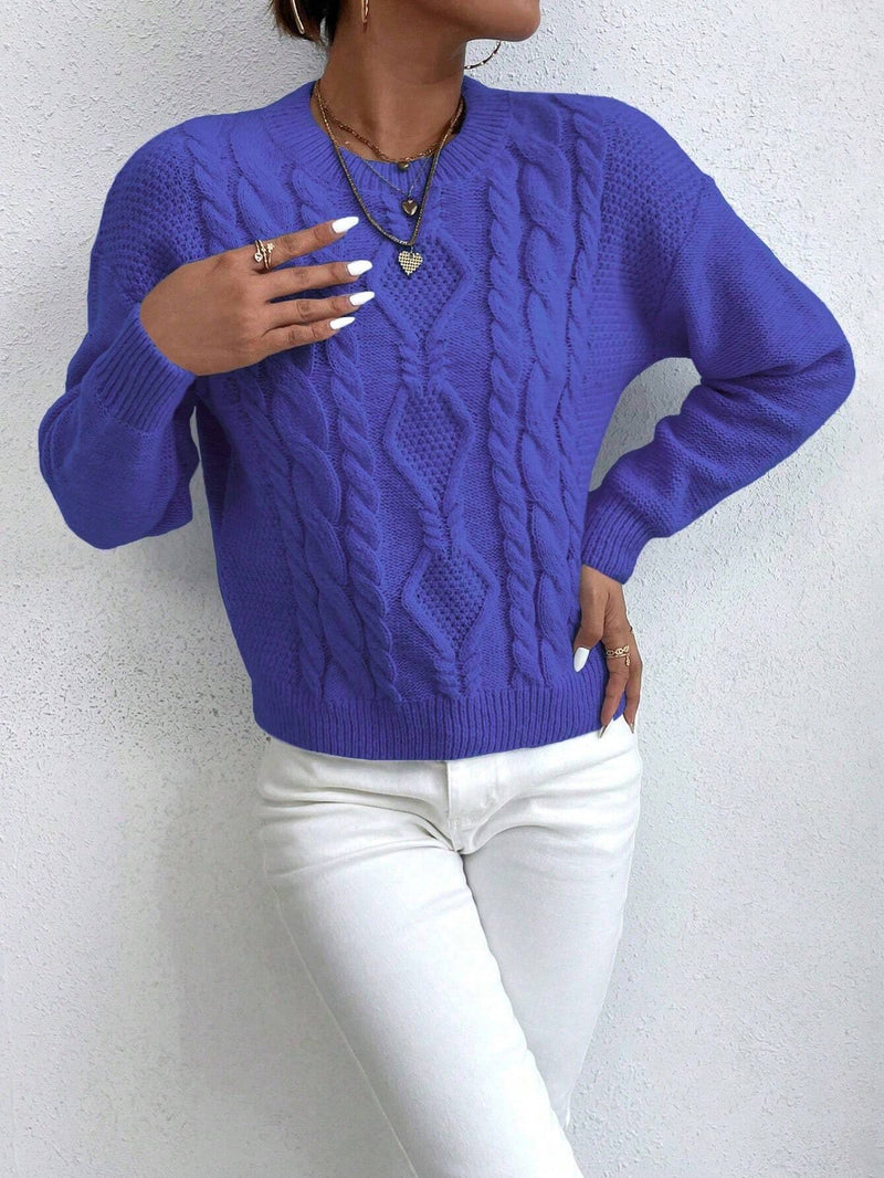 Blusa De Trico Inverno Gabyelle Azul