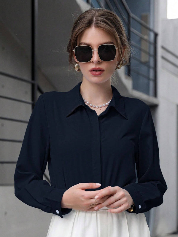 Blusa-Feminina-Social-Manga-Longa-Azul-Marinho-GarageBuy-01