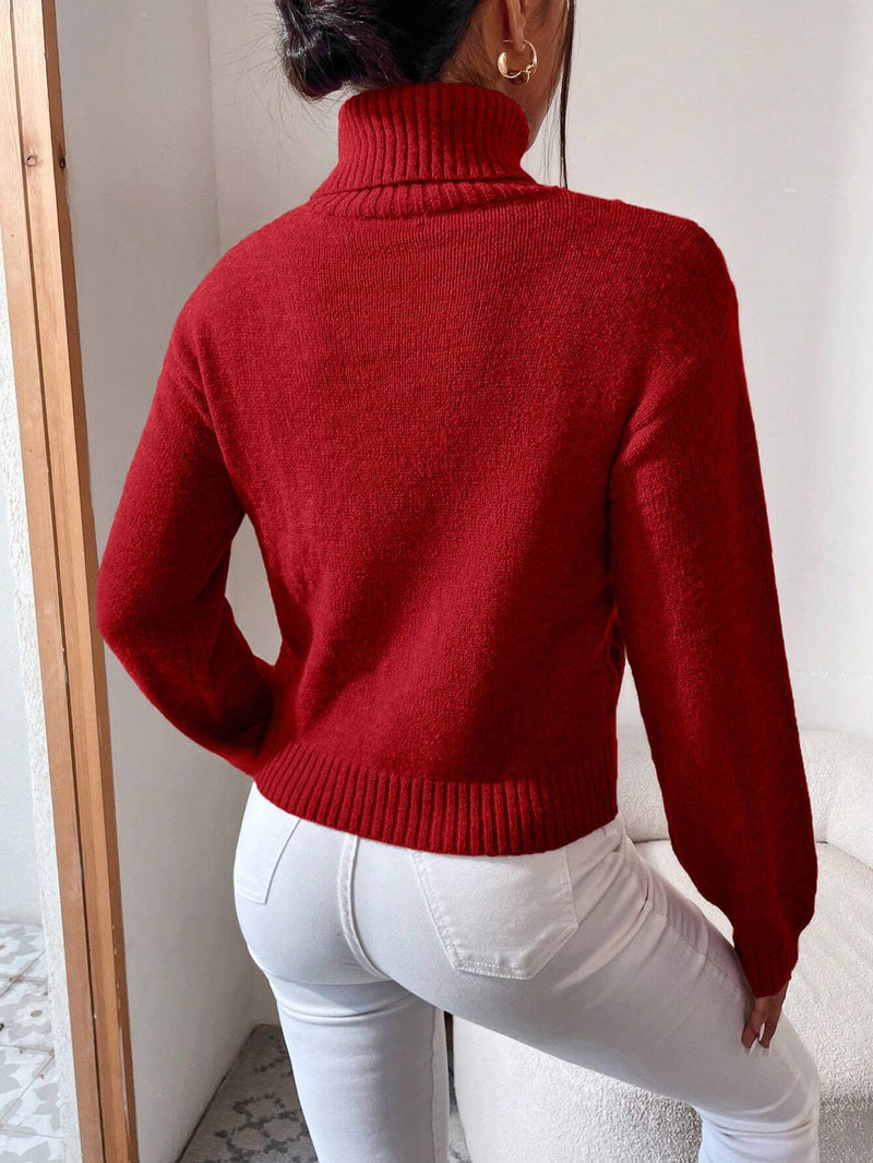 Blusa de Trico Inverno Vermelho Modelo Isa