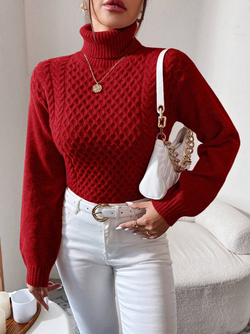 Blusa de Trico Inverno Vermelho Modelo Isa