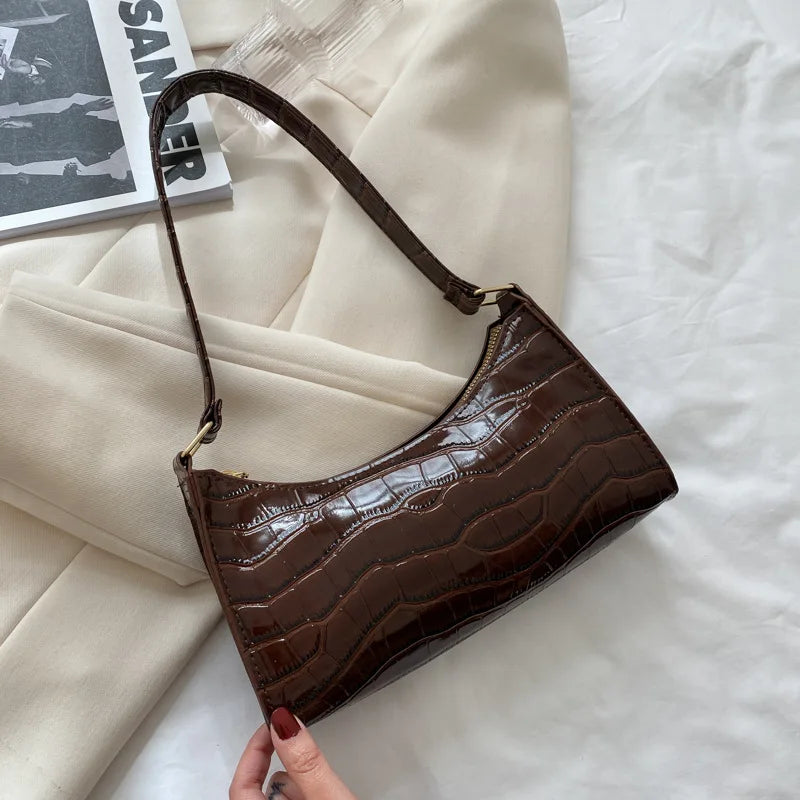 Bolsa-Feminina-De-Ombro-Retrô-Monocromática-GarageBuy-11