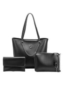 Bolsa-Feminina-Em-Couro-3-Peças-Preto-GarageBuy-01