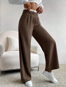 Calça-Feminina-Pantalona-Paris-Marrom-com-Branco-GarageBuy-01