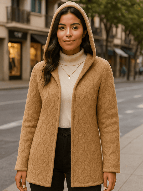 Casaco-Feminin-Minimalista-Textualizado-com-Capuz-Marrom-garagebuy-01_1