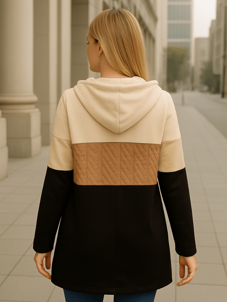 Casaco-Feminino-Bloco-de-Cores-com-Zíper-Capuz-Marrom-garagebuy-03