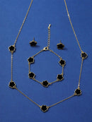 Conjunto-3-Pecas-Trevo-De-Quatro-Folhas-Preto-GarageBuy-02