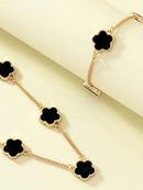 Conjunto-Colar-e-Pulseira-Trevo-De-Quatro-Folhas-Preto-GarageBuy-02