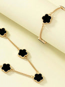 Conjunto-Colar-e-Pulseira-Trevo-De-Quatro-Folhas-Preto-GarageBuy-06