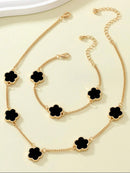 Conjunto-Colar-e-Pulseira-Trevo-De-Quatro-Folhas-Preto-GarageBuy-08