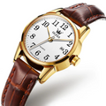 Relógio Feminino Pulseira de Couro Marrom Olevs