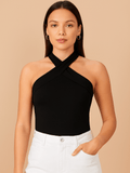 Blusa Feminina Gola Trançada