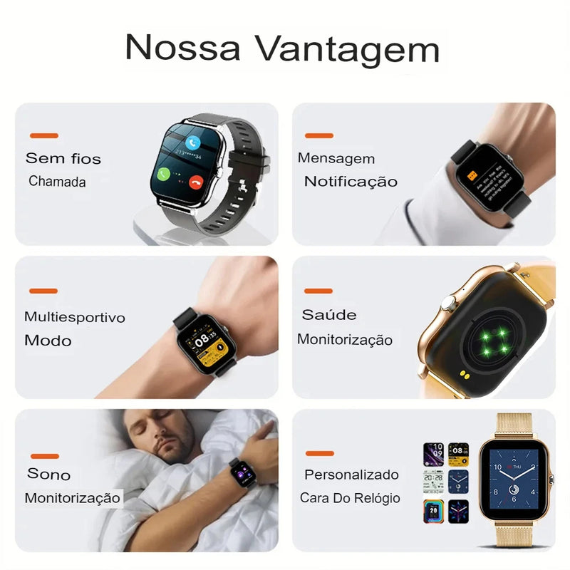 Relógio-Smartwatch-XiaomFull-Com-Pulseira-Extra-GarageBuy-08