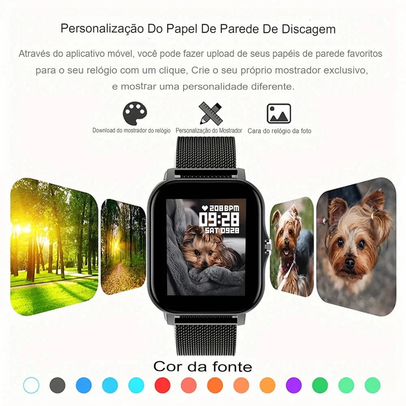 Relógio-Smartwatch-XiaomFull-Com-Pulseira-Extra-GarageBuy-10