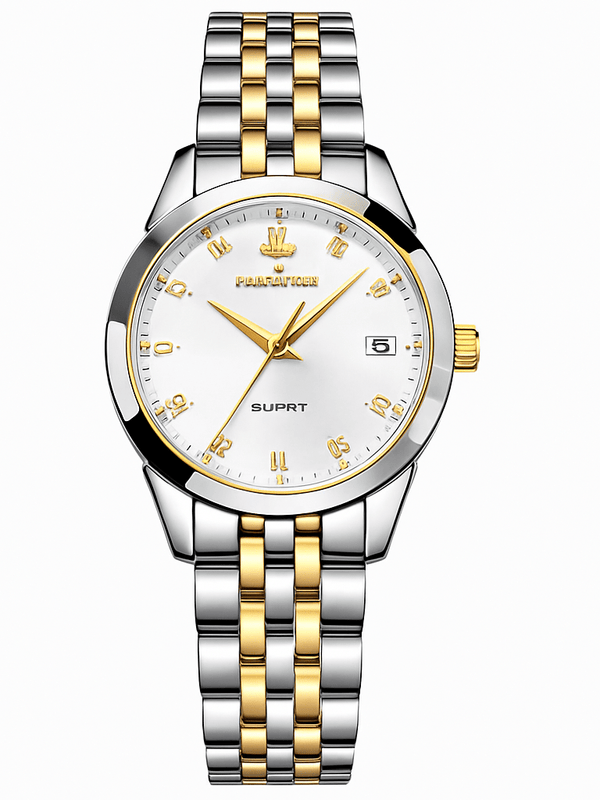 Relógio-Feminino-Ernie-Klein-Retrô-Quartz-Prata-Fundo-Branco-9931L-garagebuy-01