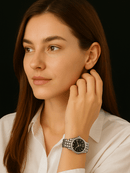 Relógio-Feminino-Ernie-Klein-Retrô-Quartz-Prata-Fundo-Preto-9931L-garagebuy-02