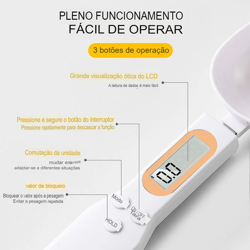 colher, colher balança, utensilio coznha, colher digital, alimentação