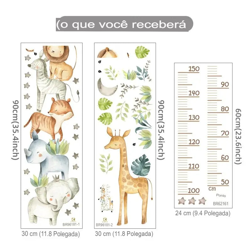 régua do crescimento, decoração, decoração infantil, quarto infantil, quarto crianças, adesivos de parede