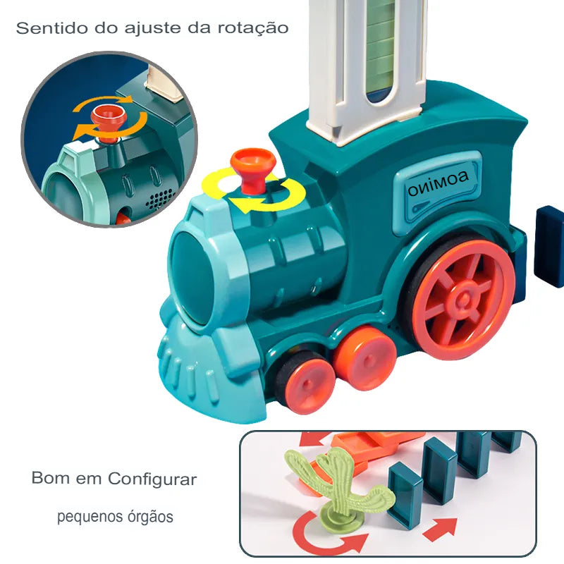 trenzinho, trem. brinquedo, briquedo infantil, presente, dominó