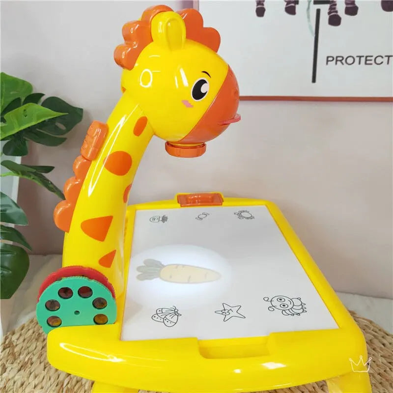 brinquedo, brinquedo infantil, brinquedo educacional, girafas, mesa projetora