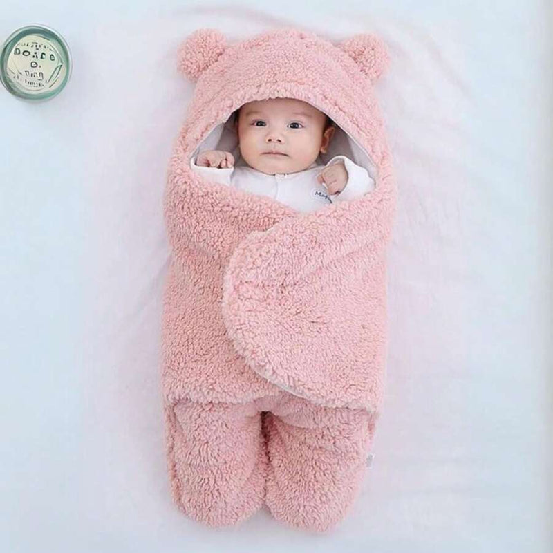 Saco-de-Dormir-Bebe-com-Sherpa-e-Soft-Modelo-Urso-Rosa-GarageBuy-04