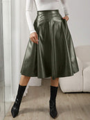 Saia-Midi-Em-Couro-Cintura-Alta-Verde-GarageBuy-03