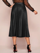 Saia-Midi-Plissado-Em-Couro-Preto-GarageBuy-02
