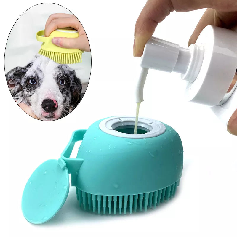 escova pet, escova para pet, acessório para pet, porta shampoo, porta condiconador