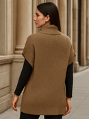 Sueter-Feminino-Gola-Alta-Manga-Asa-de-Morcego-Marrom-garagebuy-03