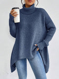 Suéter-Feminino-Gola-Alta-Ombro-Caído-Gio-Azul-garagebuy-01 