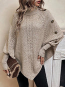 Suéter-Feminino-Manga-Morcelo-Gola-Alta-Sis-Caqui-garagebuy-01