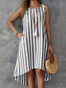 Vestido-Feminino-Listrado-Sem-Mangas-Cinza-Suellen-GarageBuy-01