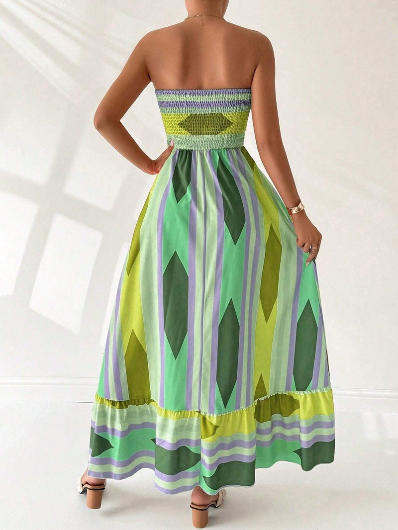  Analyzing image    Vestido-Longo-Feminino-Bandeau-Geometrico-Verde-GarageBuy-02