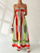Vestido-Longo-Geométrico-Multicolorido-Bandeau-GarageBuy-02