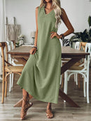 Vestido-Longo-Mangas-com-Decote-Entalhado-Verde-garagebuy-03