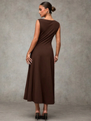 Vestido-Midi-Elegante-sem-Mangas-Cor-Cafe-Tereza-garagebuy-02