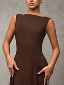 Vestido-Midi-Elegante-sem-Mangas-Cor-Cafe-Tereza-garagebuy-05