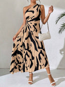 Vestido-Midi-Marrom-com-Preto-Plissado-Taise-GarageBuy-012