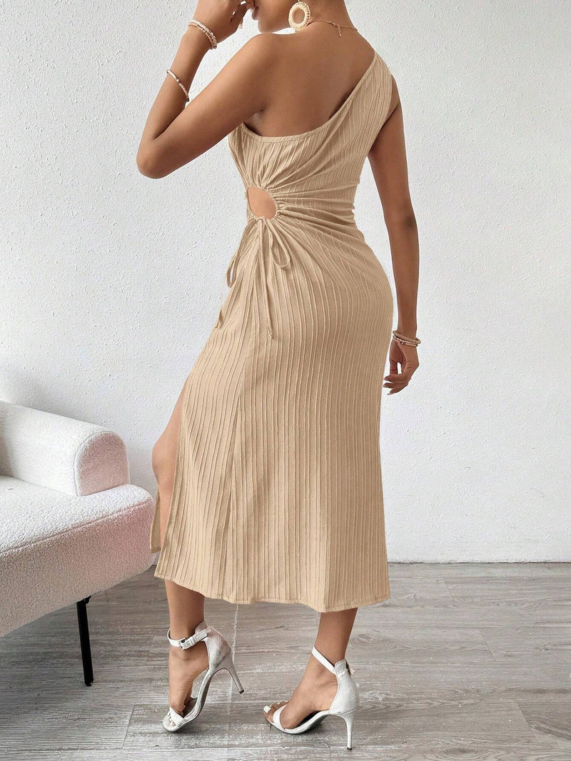 Vestido-Verao-2024-De-UmOmbro-So-Plissado-Bege-GarageBuy-02